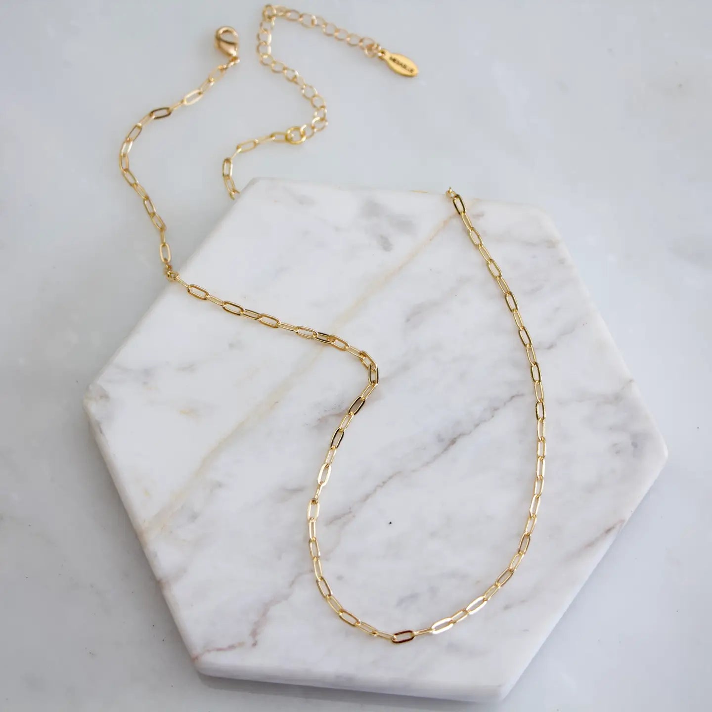 Find the Mini Paperclip Chain Choker Necklace by Mesa Blue at Harbour Thread