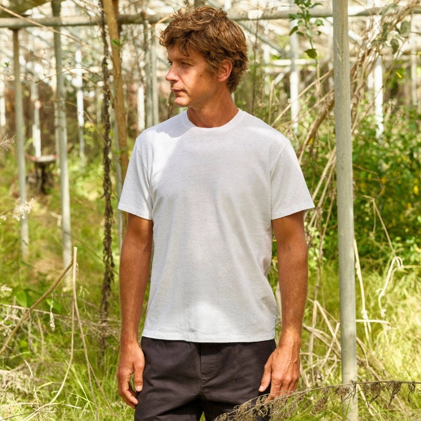 Mollusk Hemp Tee in White
