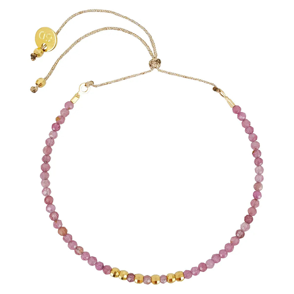 The Pink Tourmaline Multi Dolly Bracelet by Sophie Deschamps Bijoux