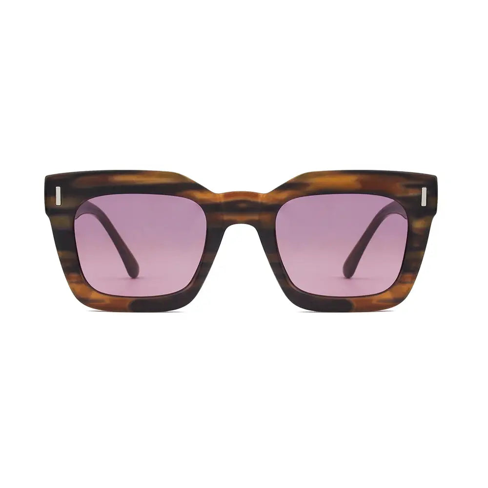 The Ryan Simkhai Eyeshop Polly Polarized Sunglasses in Brown/Pink