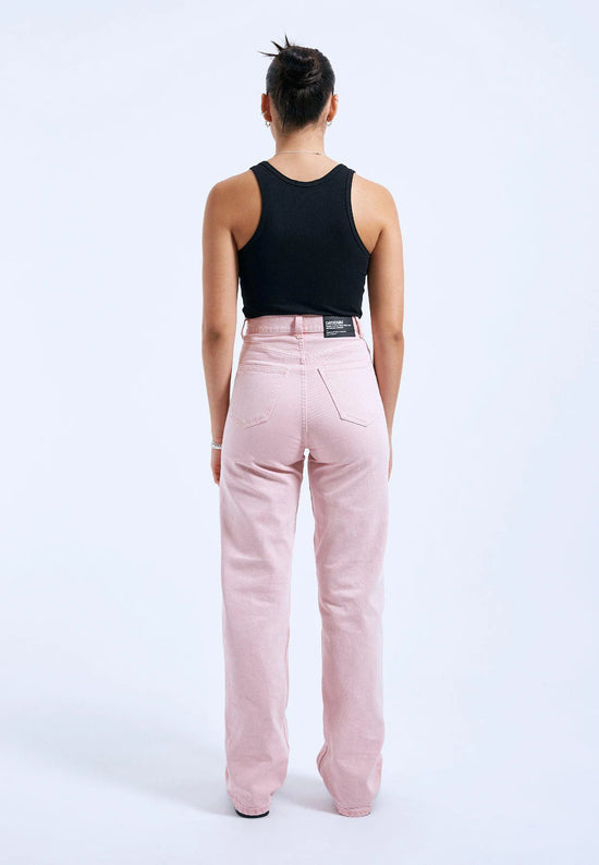 Back view of Dr. Denim's Echo Jeans in the color Washed Pink
