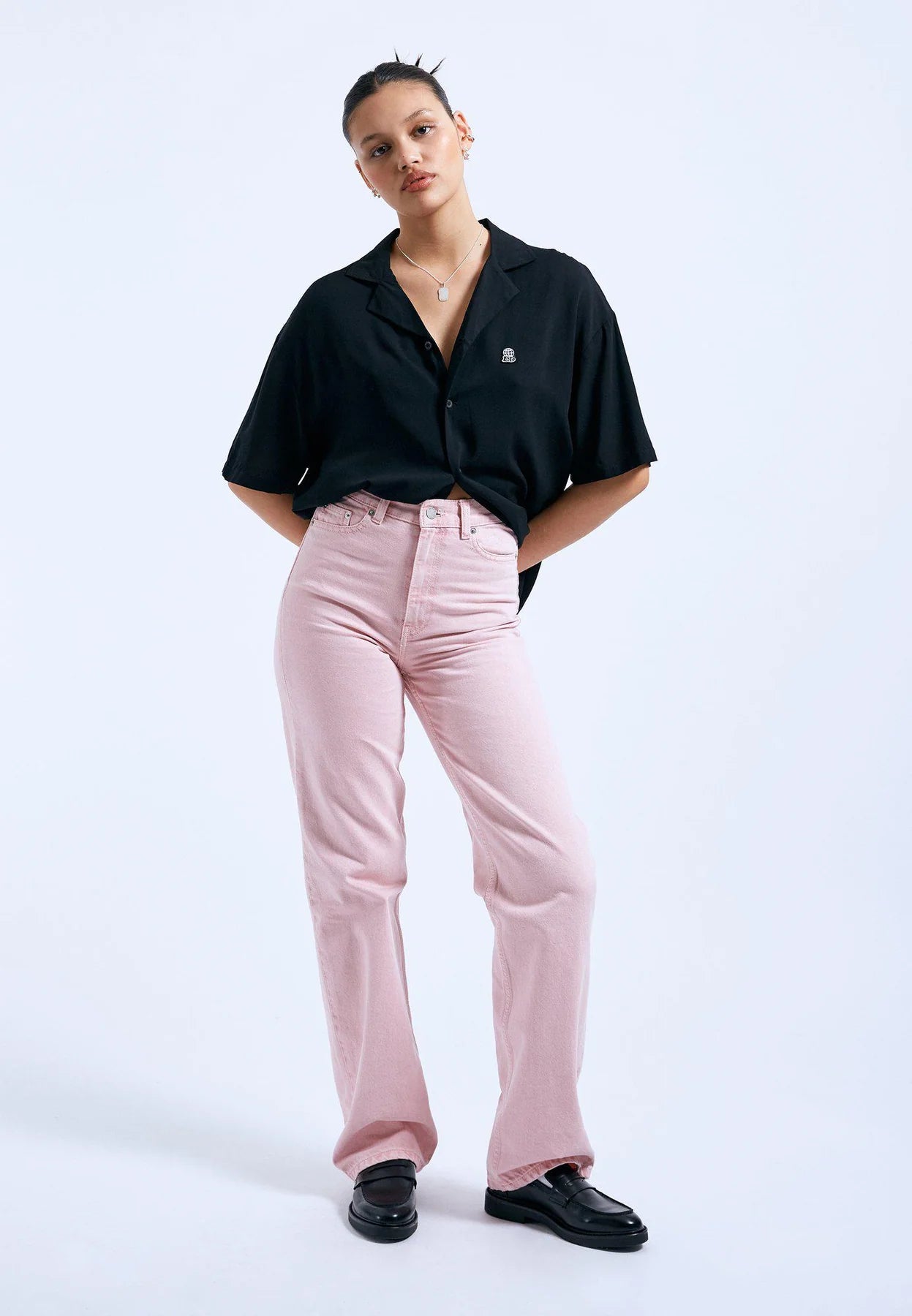 Front view of Dr. Denim's Echo Jeans in the color Washed Pink