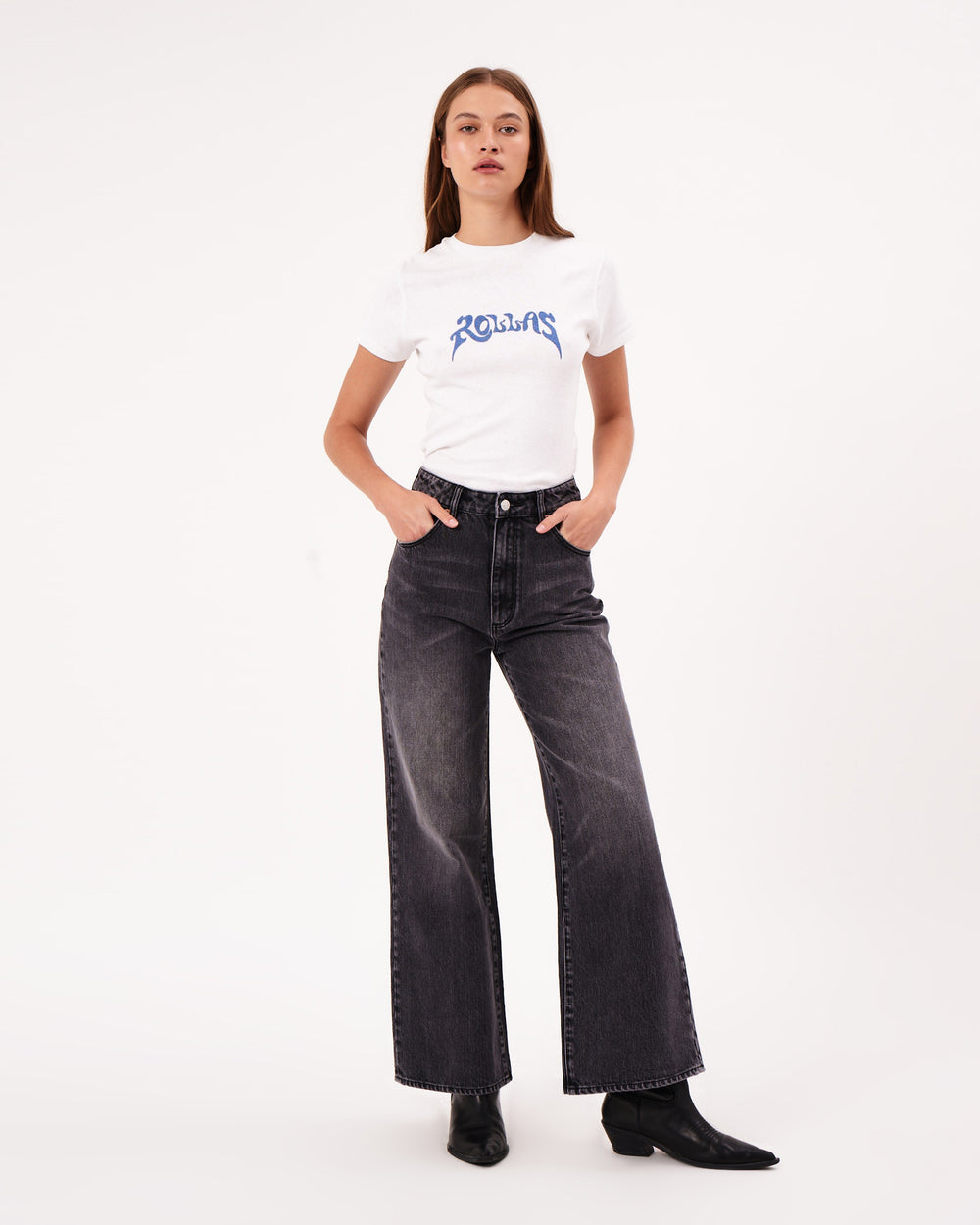 The Vintage Black Sailor Scoop Worn Denim by Rolla’s