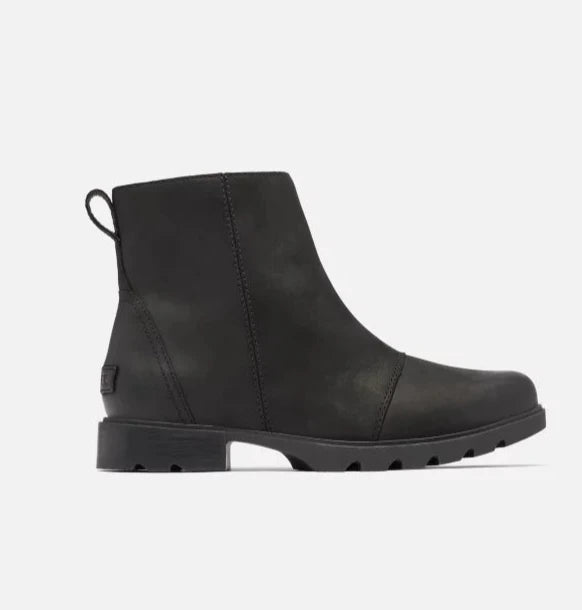 
                      
                        Side view of the Black Emelie III Women's Zip Waterproof Bootie by Sorel
                      
                    