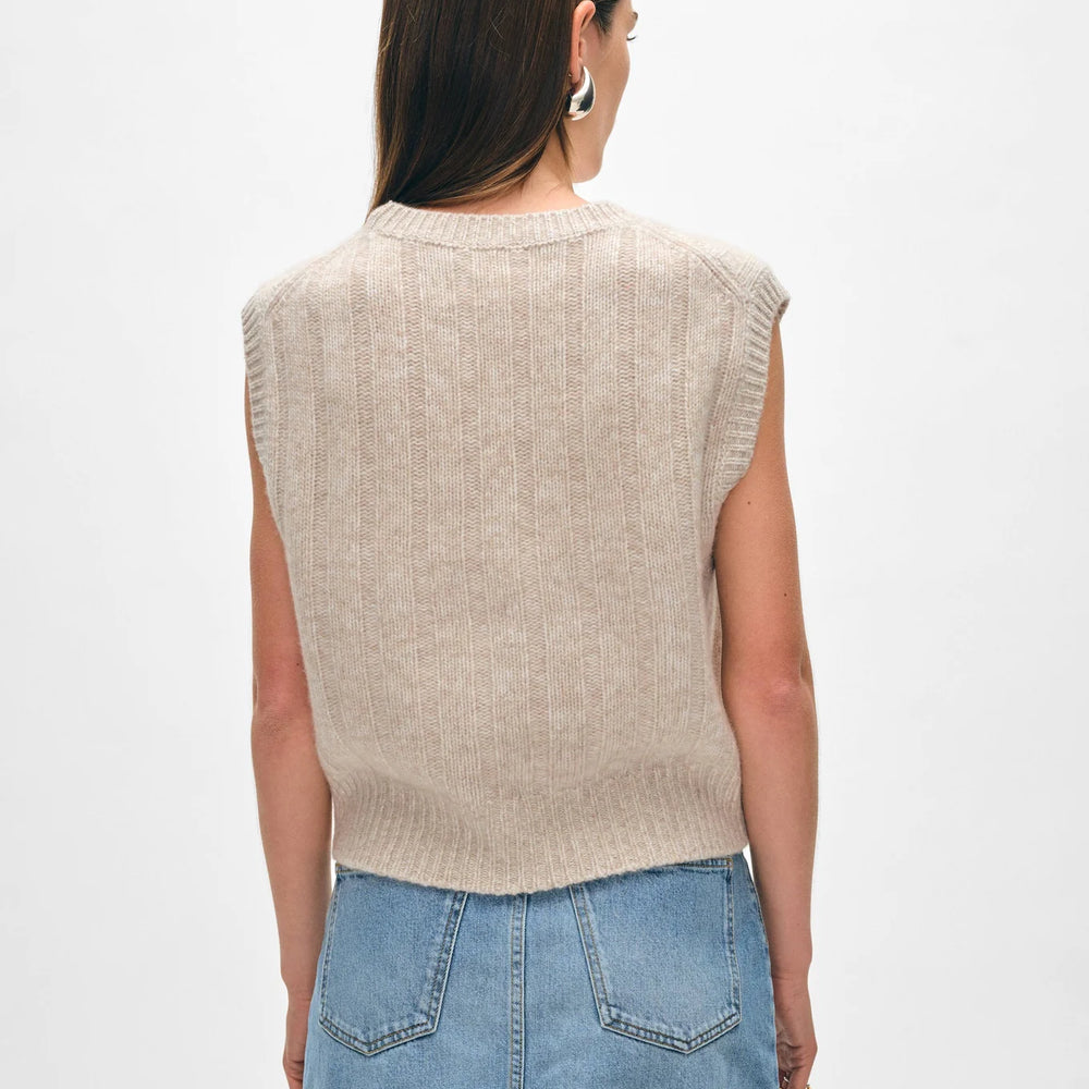 
                      
                        White + Warren Cashmere Marled Wide Rib Shell
                      
                    