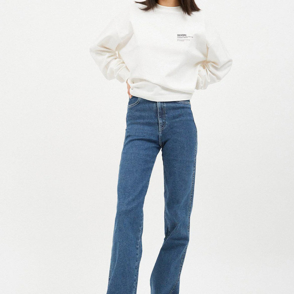 Dr. Denim Moxy Straight Jeans - Cape Mid Plain