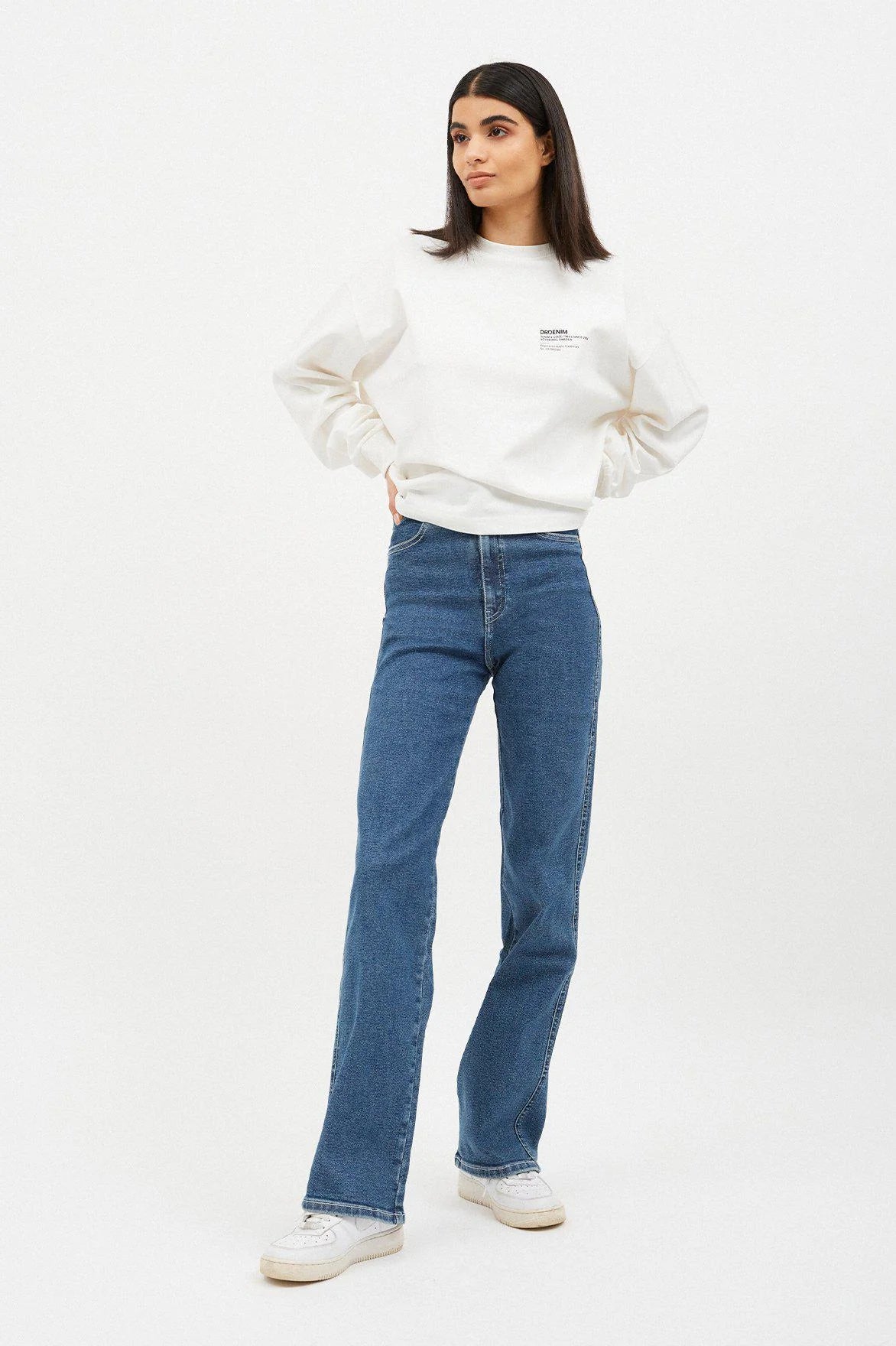 Dr. Denim Moxy Straight Jeans - Cape Mid Plain