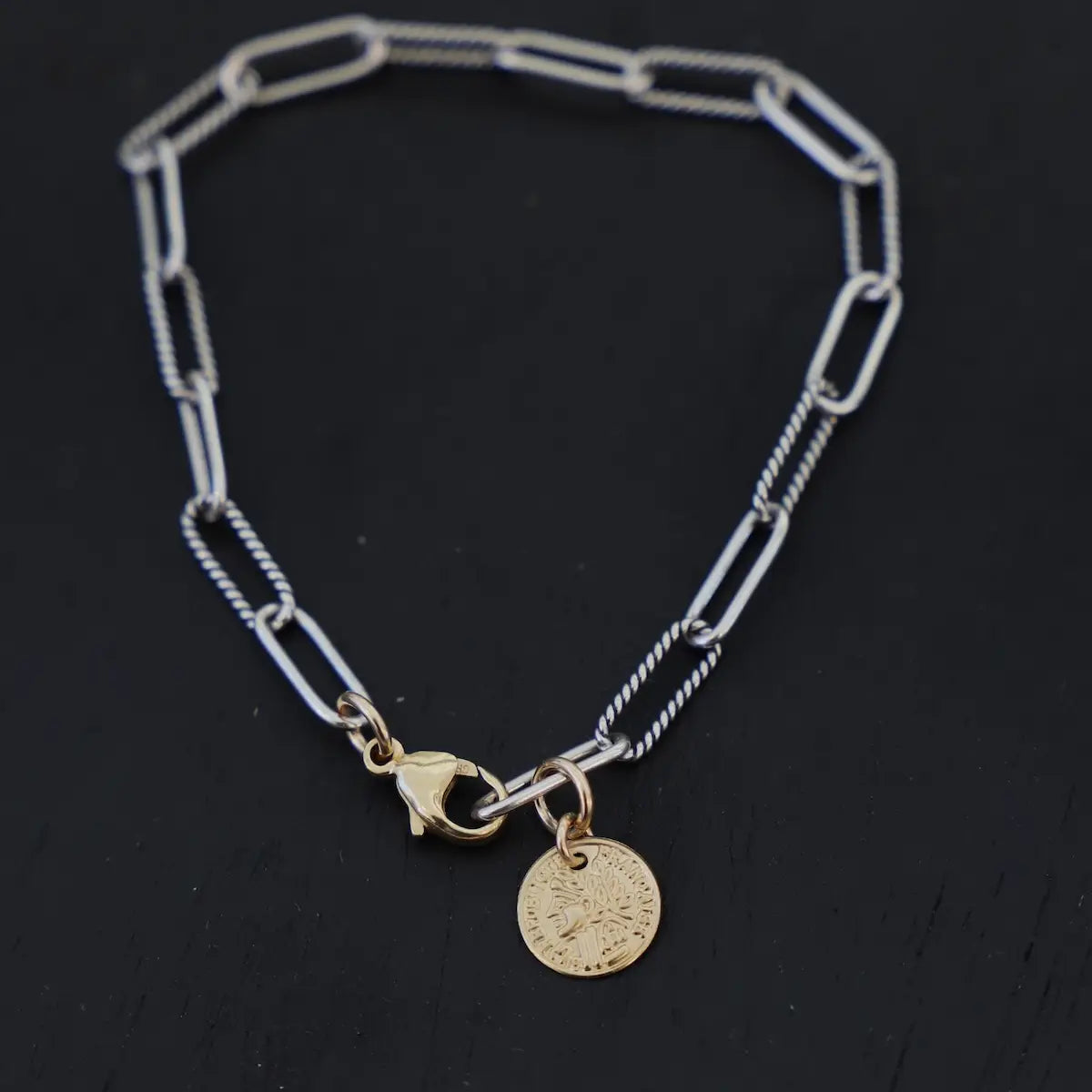 Shop the Antique Silver Cecilia Paperclip Chain Bracelet from Katie Waltman Jewelry at Harbour Thread boutique in Burlington, VT.