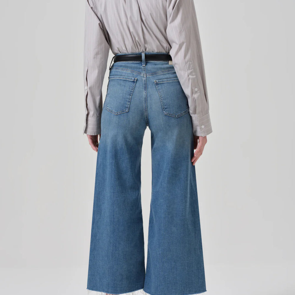 
                      
                        Back view of the Vintage Indigo Lyra Wide Leg Crop Women's Jeans by Citizens Of Humanity
                      
                    