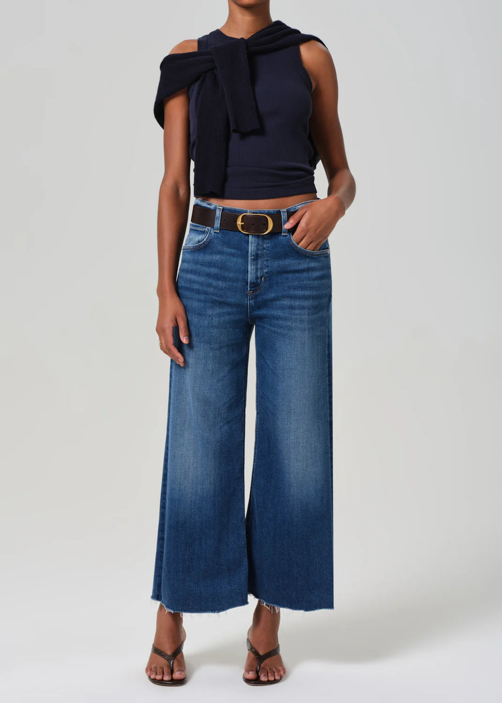 Shop the Ambry Wash Lyra Wide Leg Crop Women's Jeans by Citizens Of Humanity at Harbour Thread. 