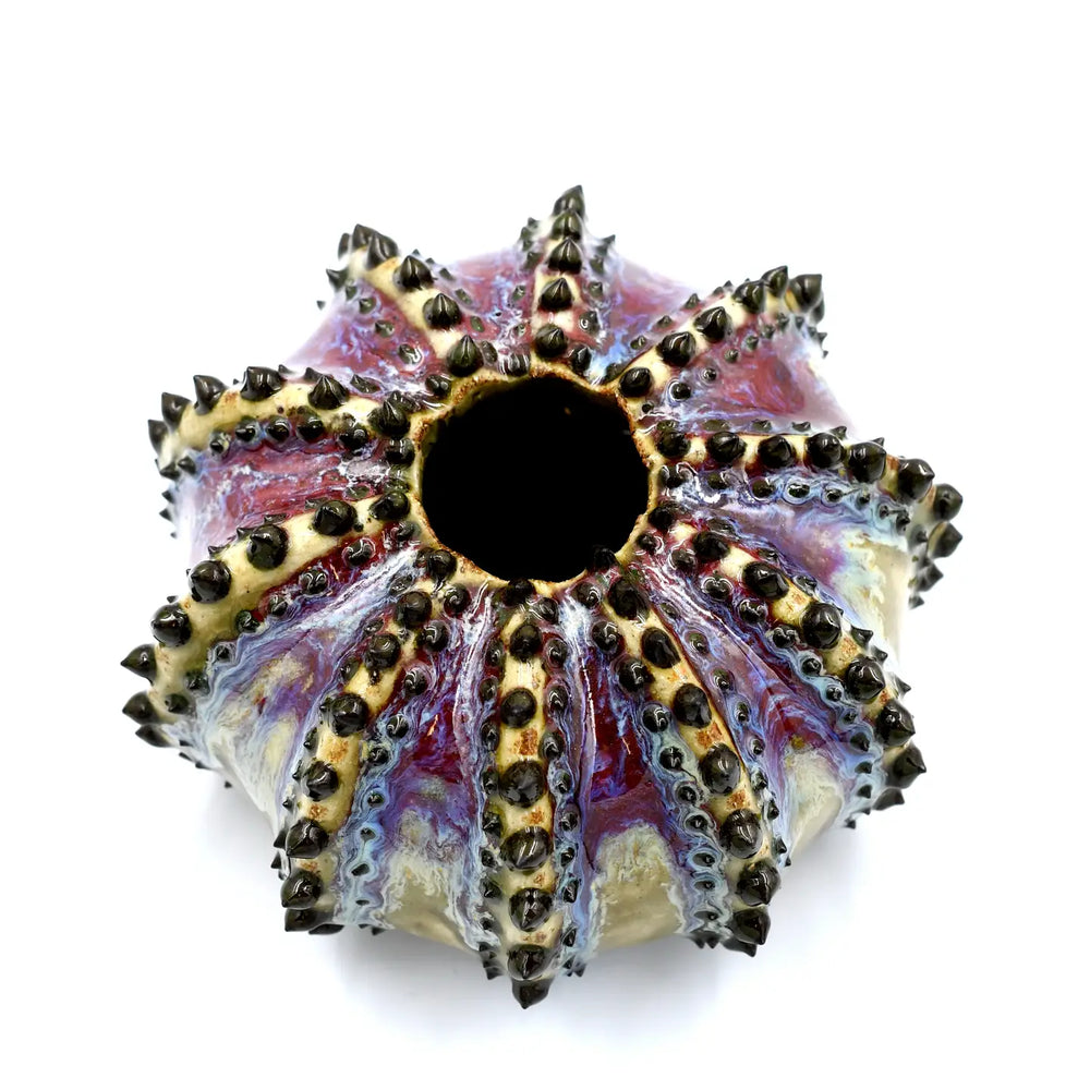 
                      
                        Top view of the Green & Purple Sea Urchin Vase by Art Floral Trading
                      
                    