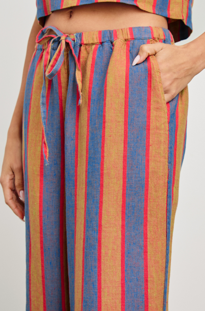 Multi stripe drawstring pants with pocket from Rails
