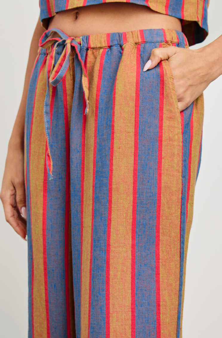 Multi stripe drawstring pants with pocket from Rails