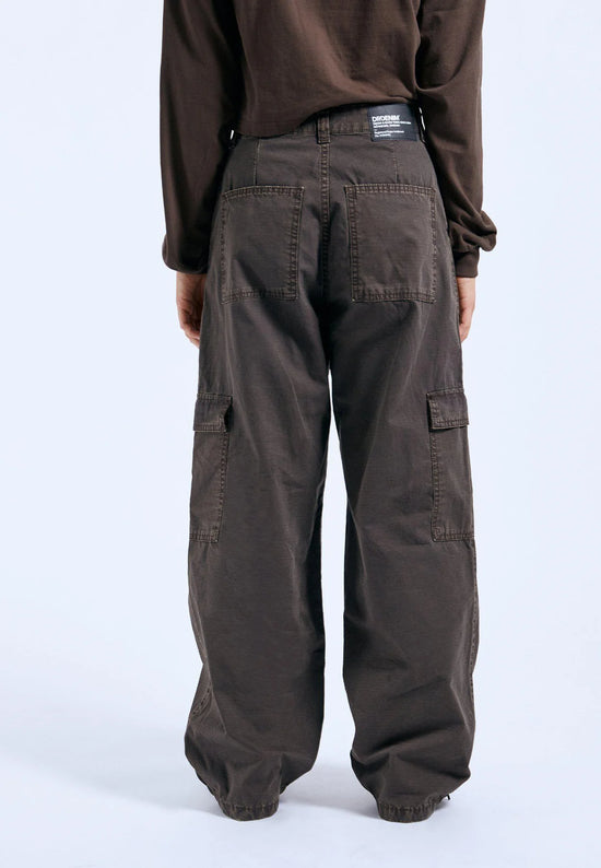 Back view of the Dr. Denim Donna Cargo Pants in the color Dark Cedar