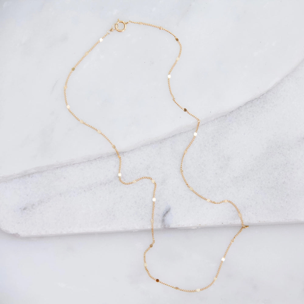 The Gold Curb Chain Necklace by Mesa Blue