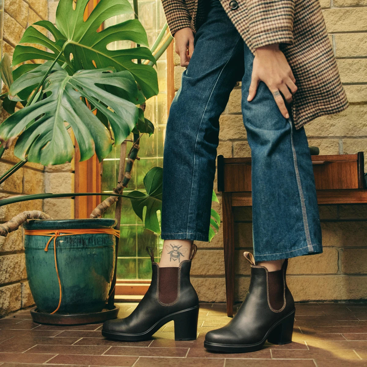 Blundstone 2366 Women s High Heeled Boots Stout Brown Harbour