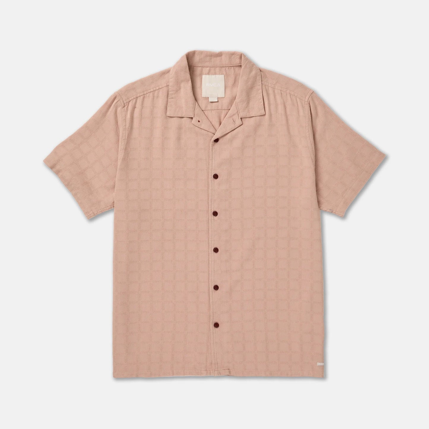 RVCA Vacancy Short Sleeve Shirt in Pale Mauve