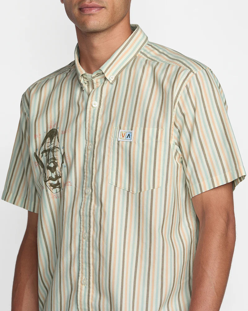 The RVCA Jacobs Archive Stripe Short Sleeve Shirt at Harbour Thread