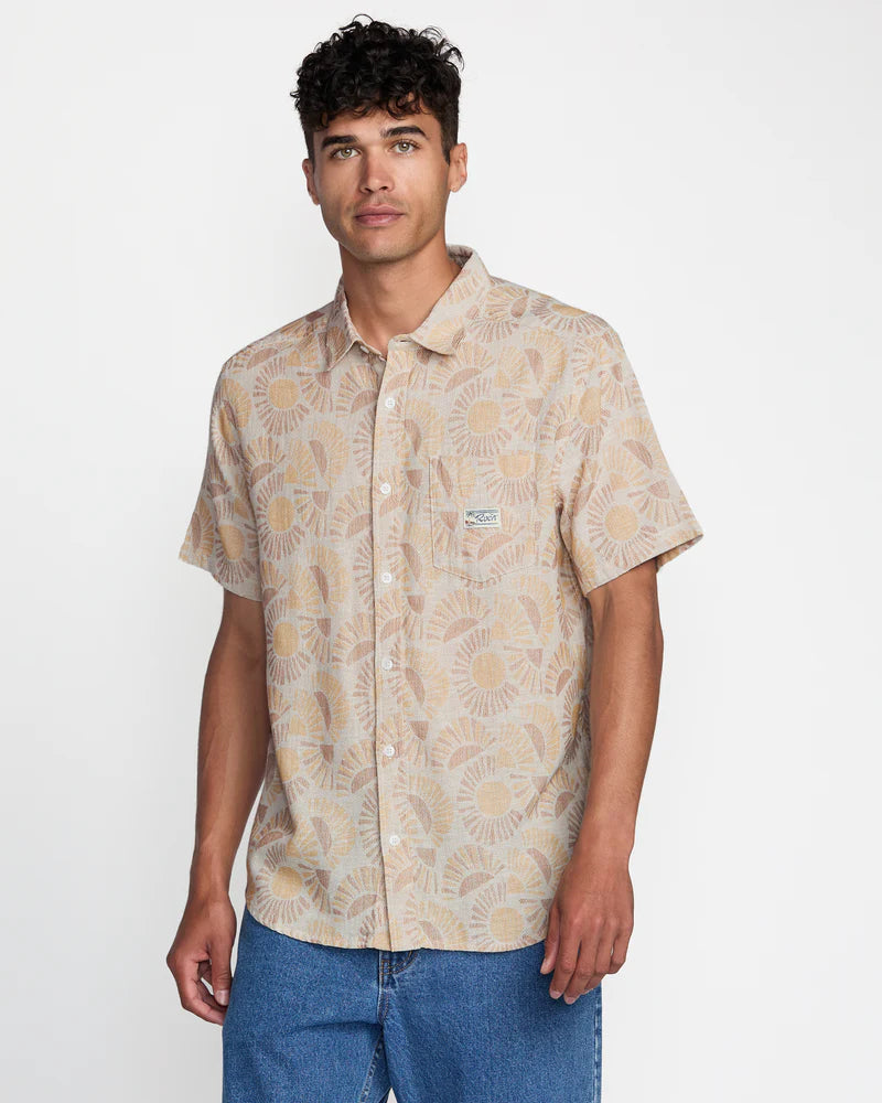 Enjoy casual cool summer style with theRVCA Exotica II Short Sleeve Men's Shirt, now at Harbour Thread men's store in Burlington, VT. 