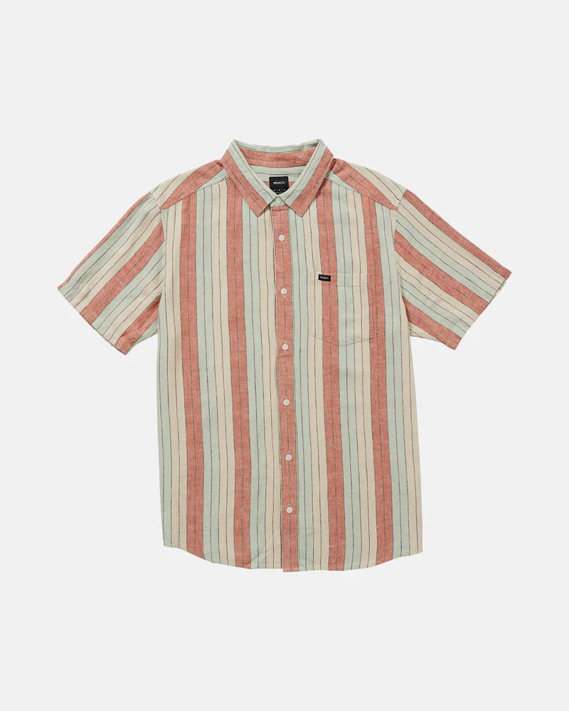 Embrace summer in style with the RVCA Alvarado Stripe Short Sleeve Shirt, now at Harbour Thread men's store in Burlington, VT. 