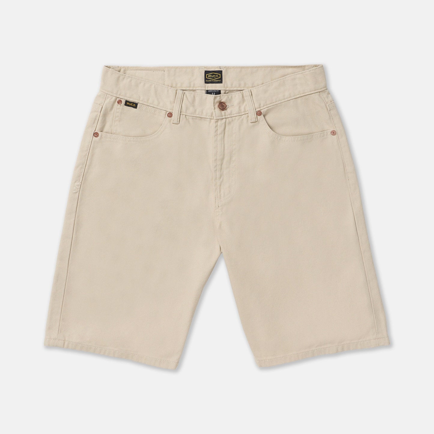 RVCA Dayshift 5 Pocket Short 21" in Light Khaki