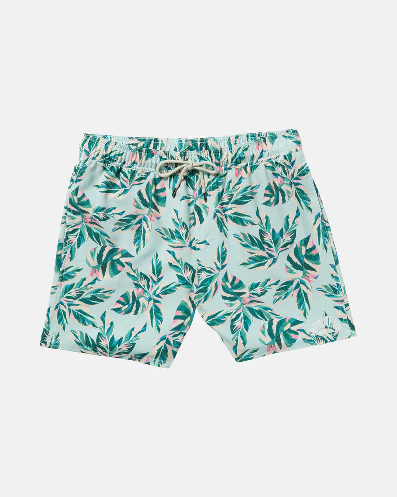 
                      
                        The RVCA Multi Leaf Print Resort Elastic 16" Swim Trunk at Harbour Thread
                      
                    
