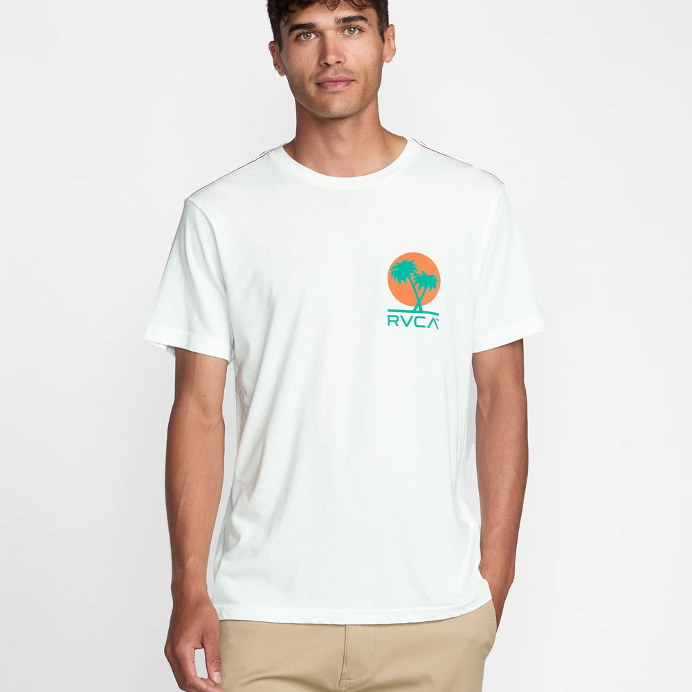 Keep things causal in the RVCA Puerto Nuevo Short Sleeve Men's T-Shirt, available at Harbour Thread men's store in Burlington, VT for effortless summer style. 