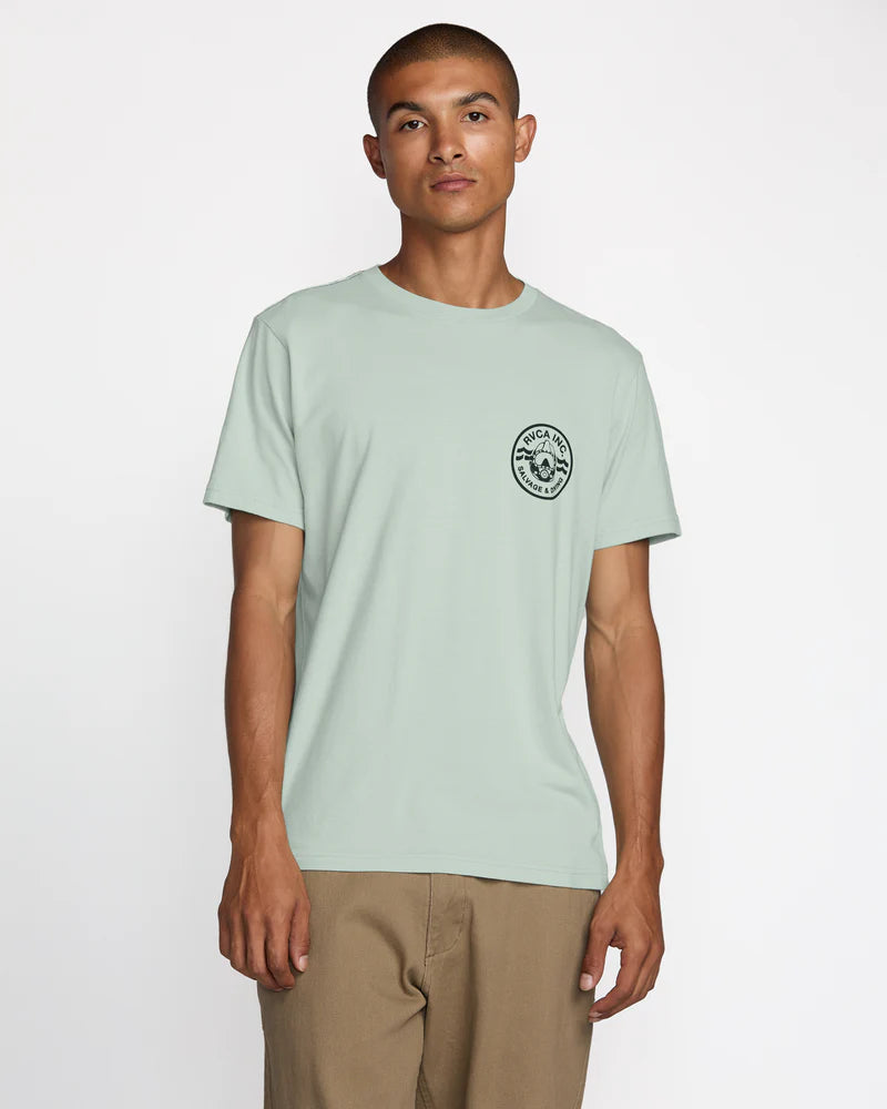 Embrace effortless summer style with the RVCA Salvage Short Sleeve Tee, now at Harbour Thread men's store in Burlington, VT. 