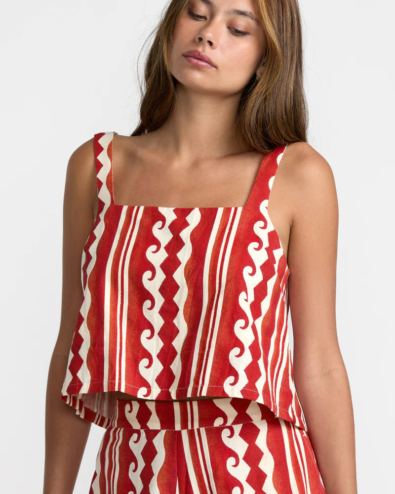 Embrace playful summer style with the RVCA Baker Top, now at Harbour Thread women's boutique in Burlington, VT. 