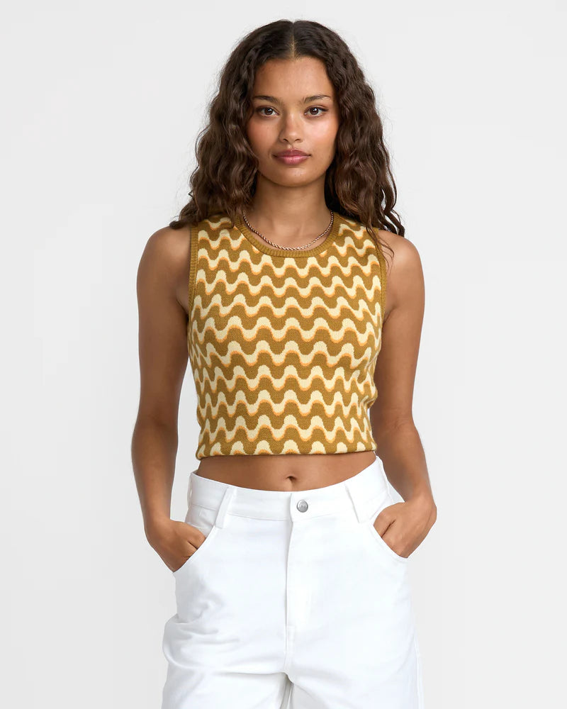 Enjoy playful, retro-inspired style in the cute and cropped RVCA Alexa Sweater Top by RVCA. Shop yours at Harbour Thread boutique in Burlington, VT!