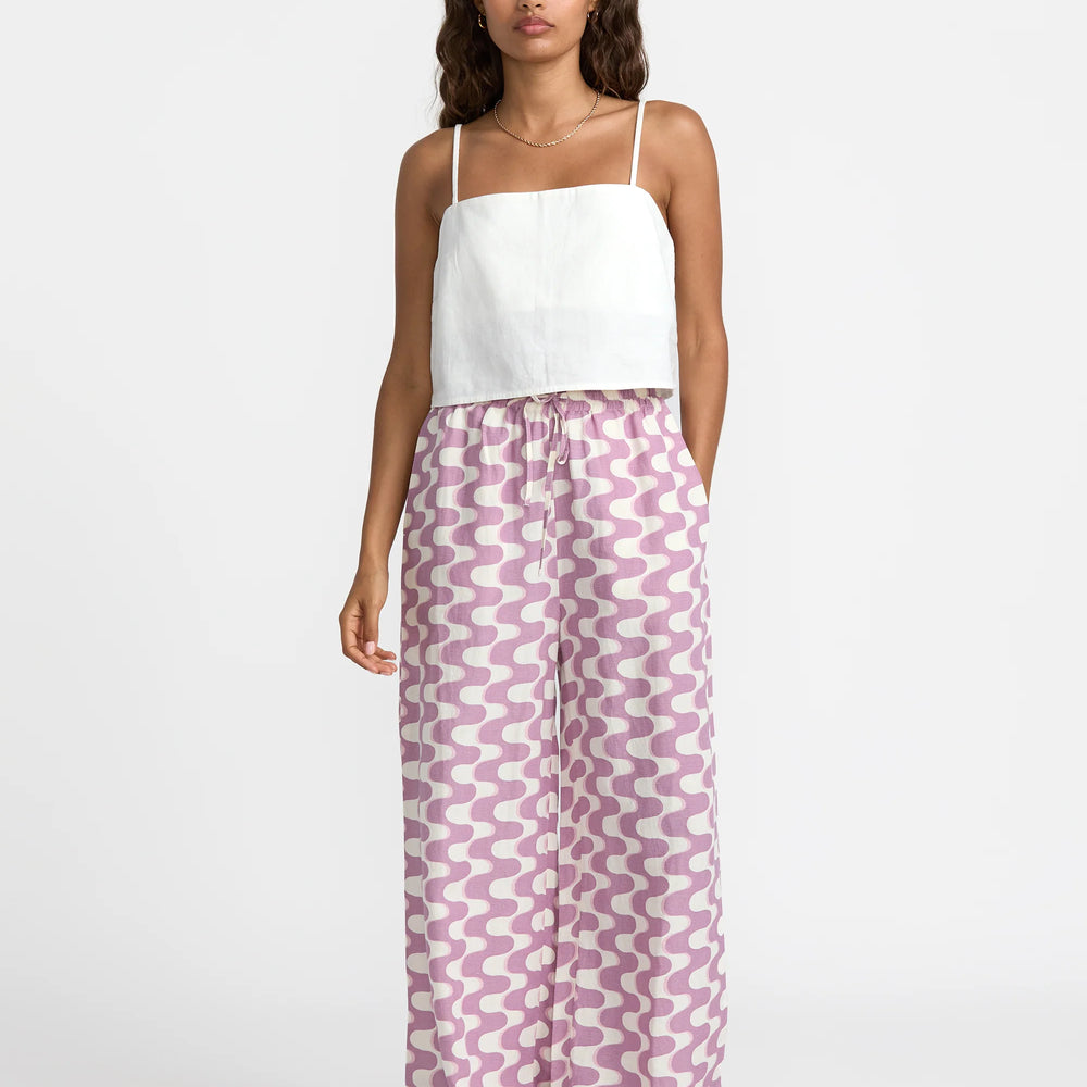 Embrace retro vibes and the fun flowy fit of the RVCA Holiday Pant at Harbour Thread boutique in Burlington, VT. 