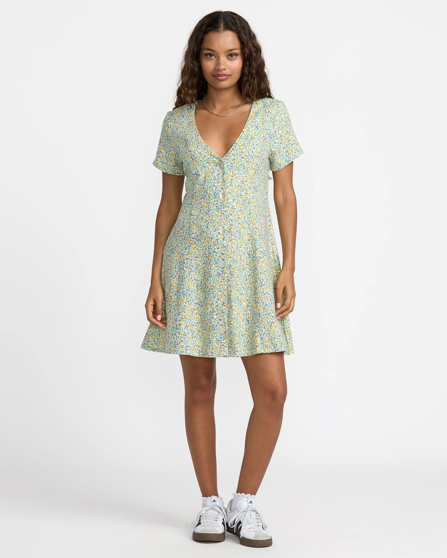 The RVCA Understated Mini Dress is a perfect everyday summer dress with a lightweight design. Shop yours at Harbour Thread women's boutique in Burlington, VT!