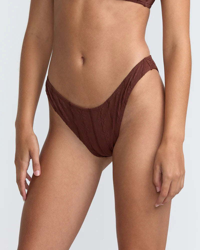Dive into sweet summer style with the RVCA Sweetness Medium French Bikini Bottoms, now available at Harbour Thread women's boutique. 