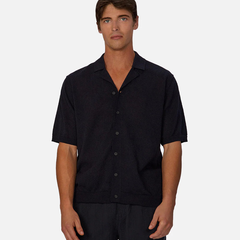 The Industrie Dali Short Sleeve Shirt is available at Harbour Thread in the color Navy. 