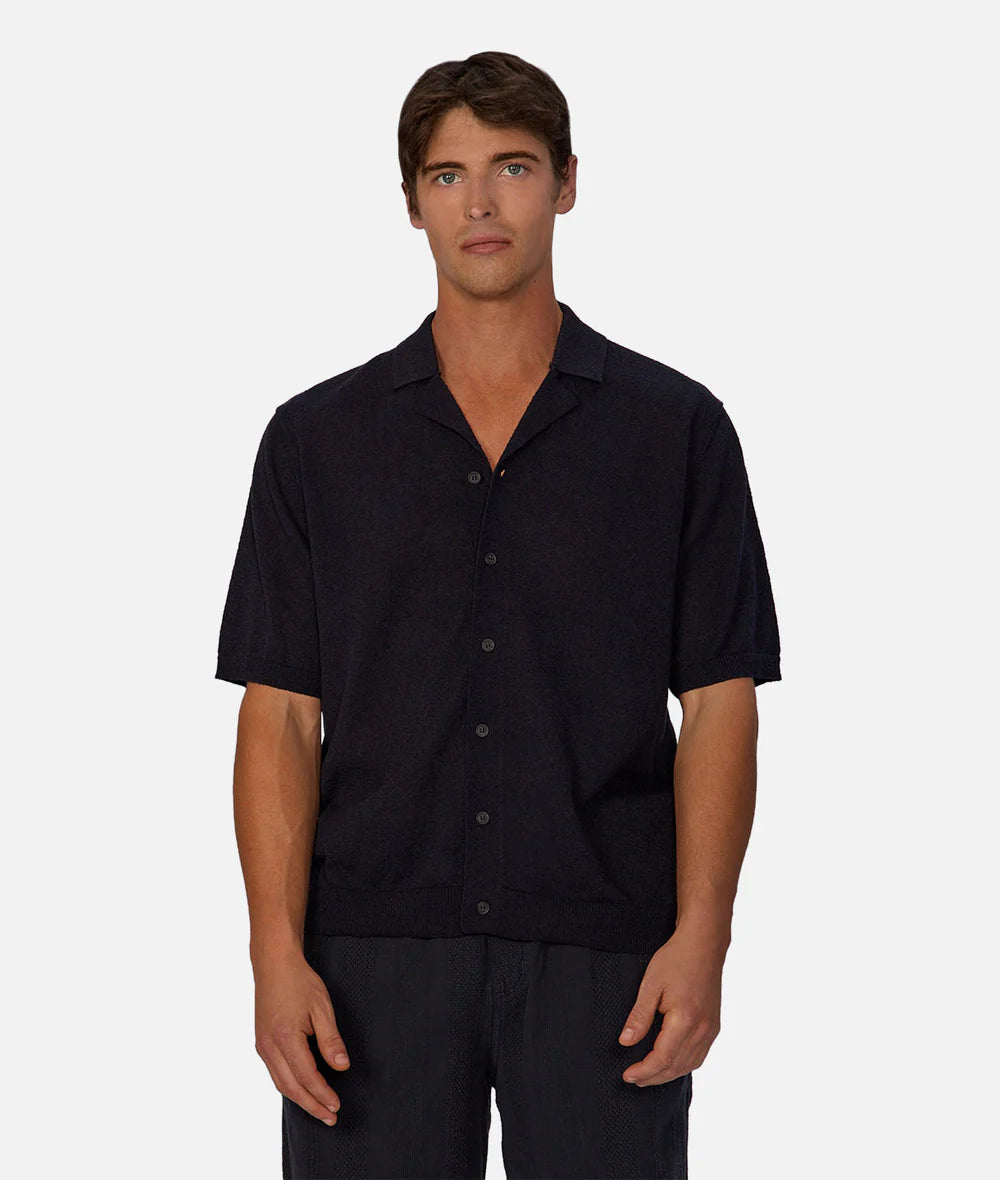 The Industrie Dali Short Sleeve Shirt is available at Harbour Thread in the color Navy. 