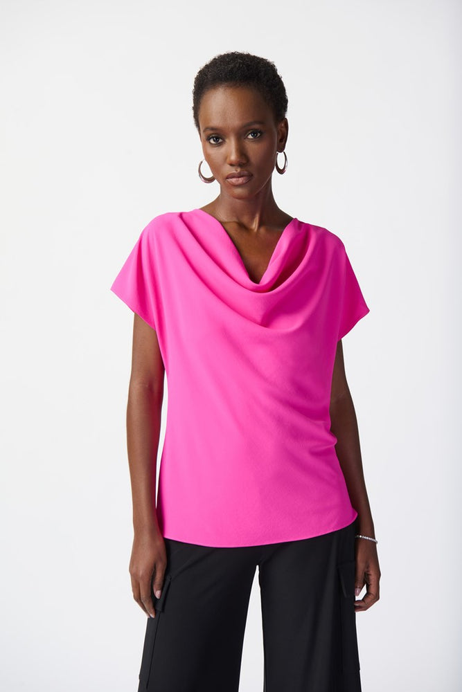 
                      
                        Joseph Ribkoff Woven Cowl Neck Top - Ultra Pink
                      
                    