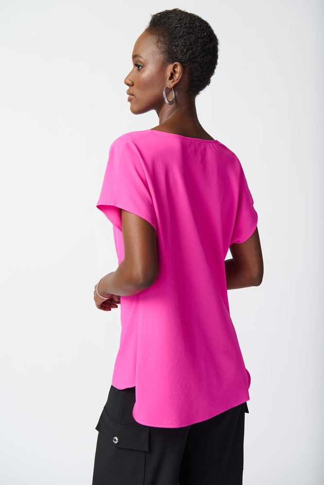 
                      
                        Joseph Ribkoff Woven Cowl Neck Top - Ultra Pink
                      
                    