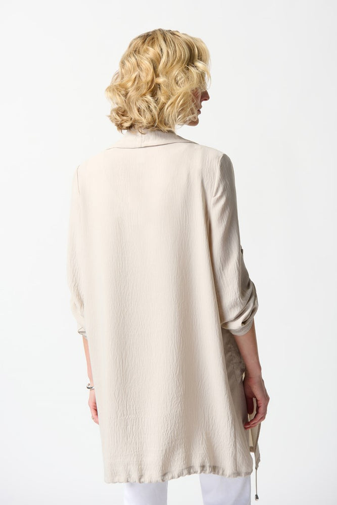 
                      
                        Back view of the Joseph Ribkoff Gauze Boxy Cover Up in the color Moonstone
                      
                    