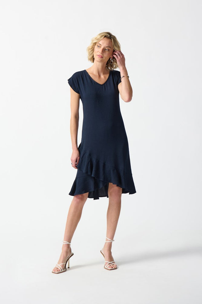 Joseph Ribkoff's Gauze A-Line Dress in the color Midnight Blue