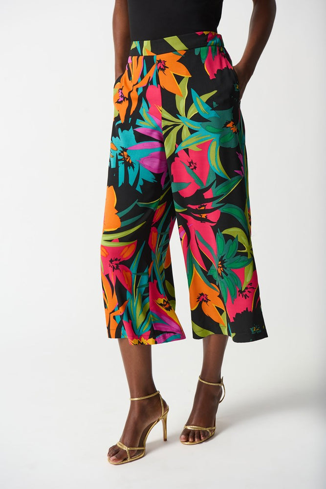 
                      
                        Front view of the Gauze Tropical Print Culotte Pants by Joseph Ribkoff
                      
                    