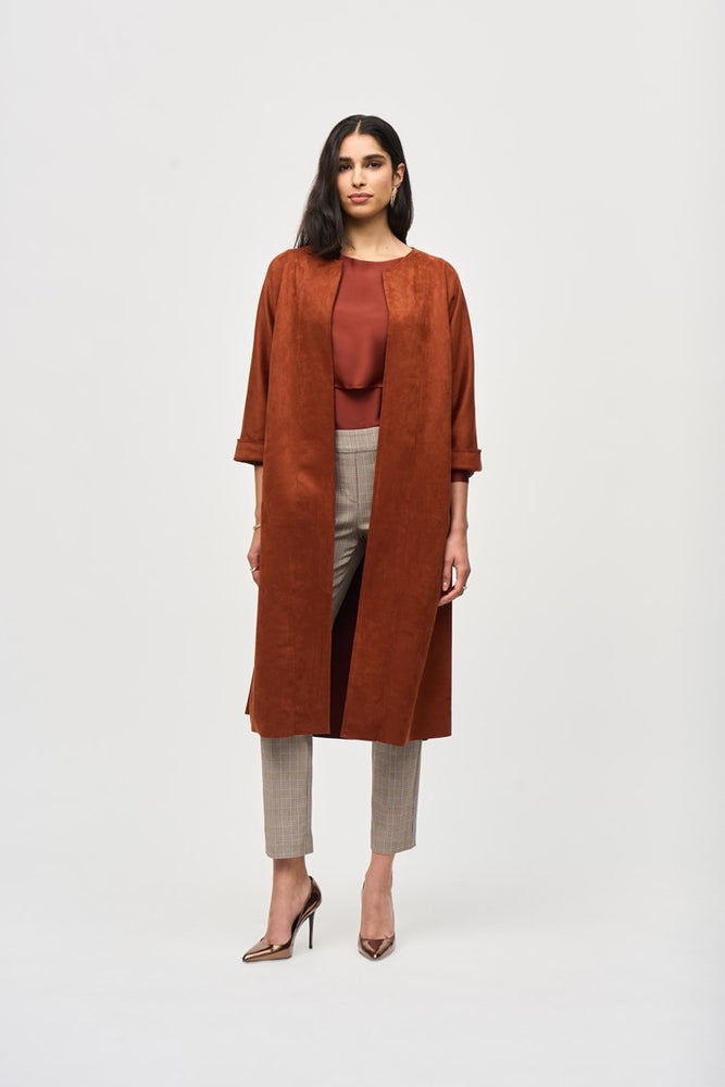 
                      
                        Joseph Ribkoff Scuba Suede Straight Fit Coat - Cinnamon
                      
                    