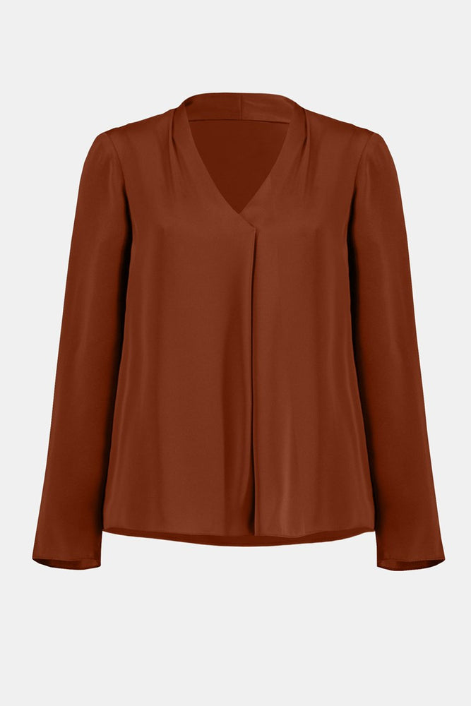 The Cinnamon Satin Straight Top by Joseph Ribkoff