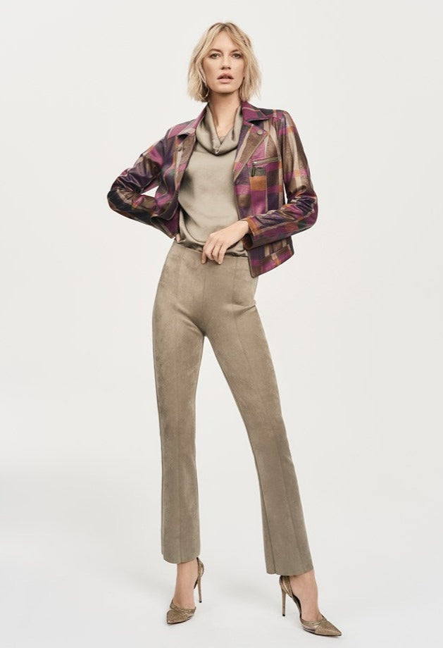 The Java Scuba Suede Flared Pants by Joseph Ribkoff