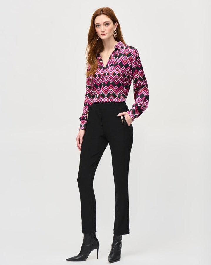 
                      
                        The Black Bonded Silky Knit Straight Pull On Pants by Joseph Ribkoff
                      
                    