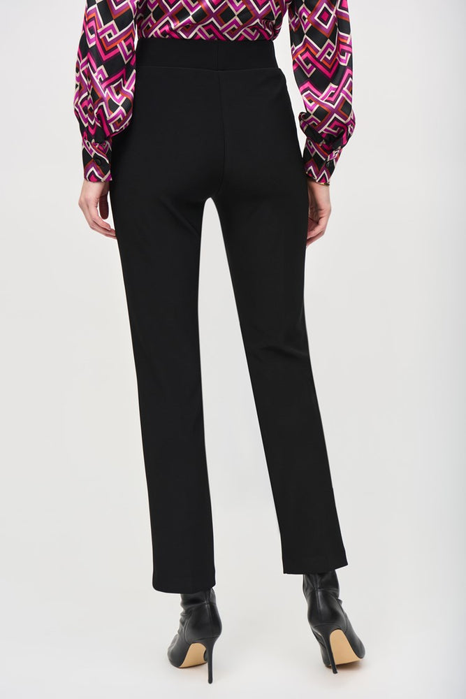 
                      
                        Back view of the Black Bonded Silky Knit Straight Pull On Pants by Joseph Ribkoff
                      
                    