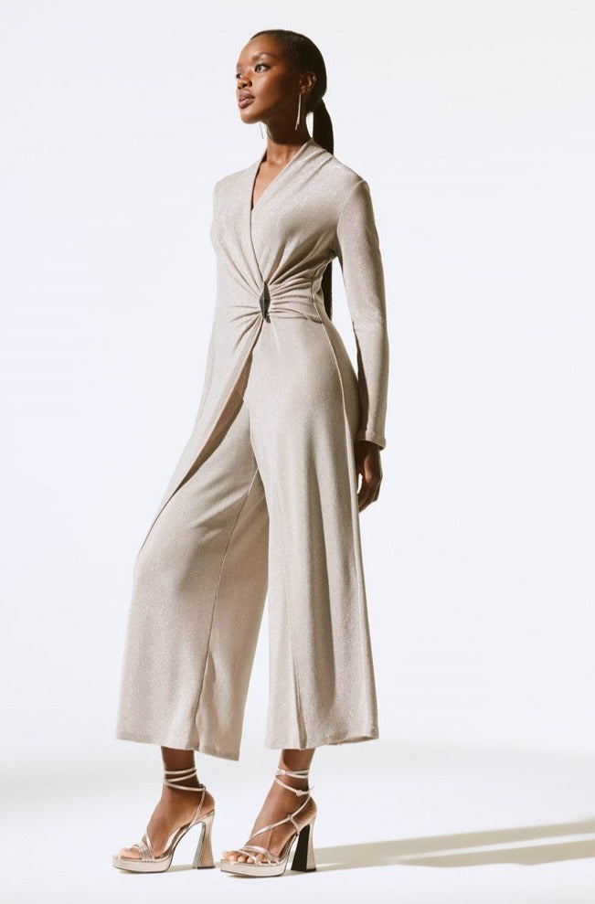 The Shiny Knit Wide Leg Jumpsuit by Joseph Ribkoff