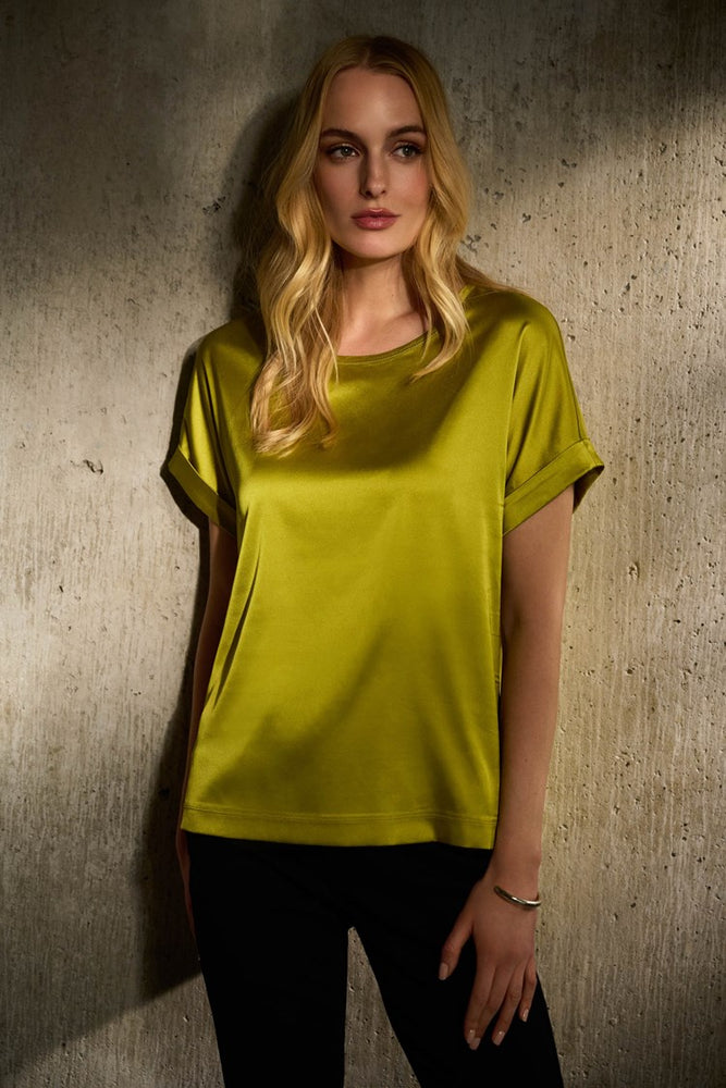 
                      
                        The Wasabi Satin Front Short Sleeve Top by Joseph Ribkoff
                      
                    