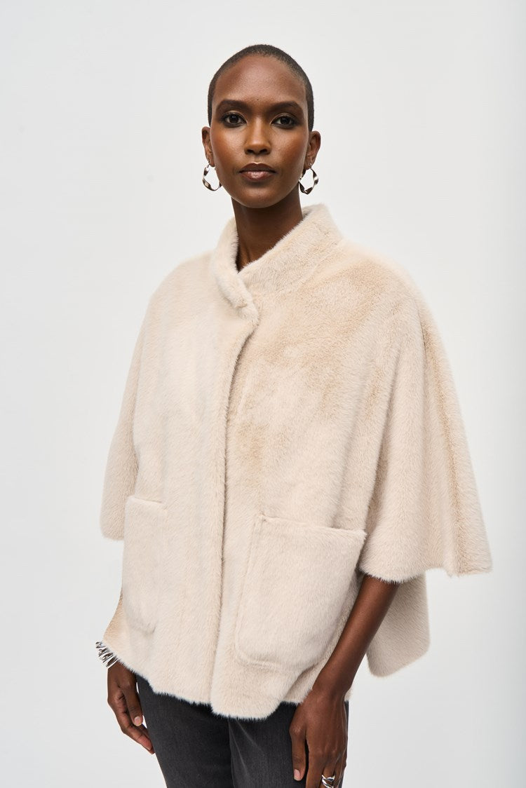 The Bonded Faux Fur Suede Jacket by Joseph Ribkoff