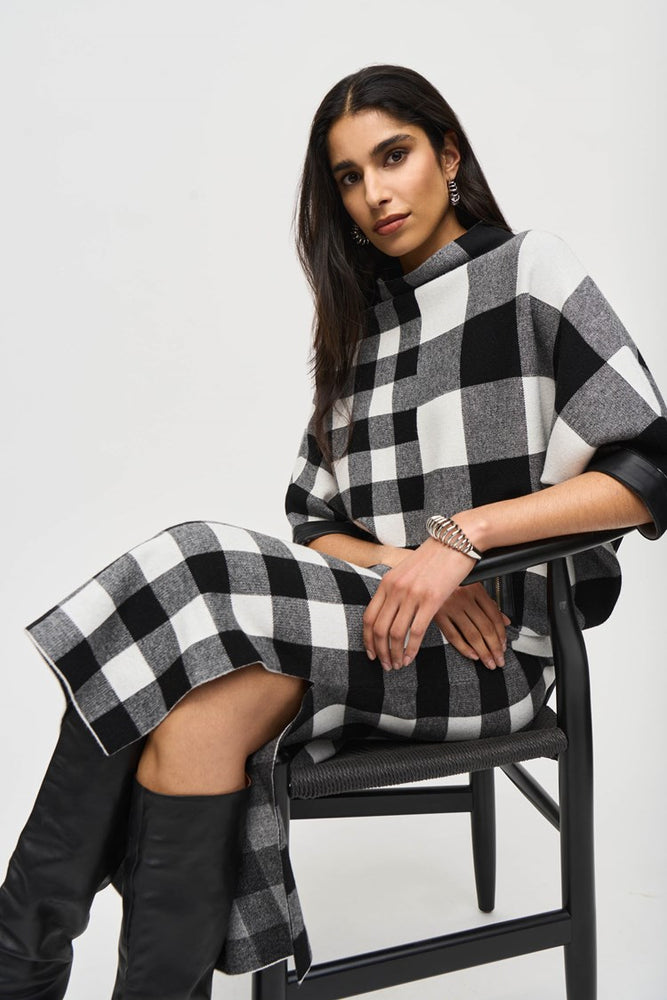 The Plaid Jacquard Knit Skirt by Joseph Ribkoff