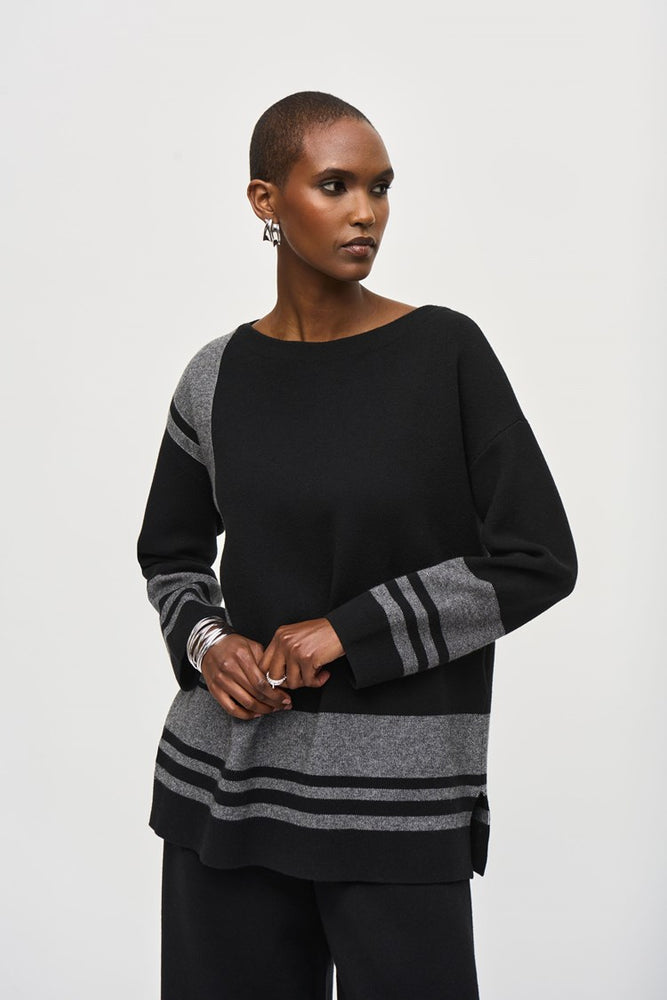 
                      
                        The Jacquard Sweater Knit Boxy Top by Joseph Ribkoff
                      
                    